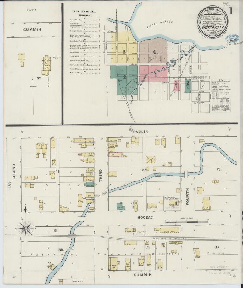 Sanborn Fire Insurance Map from Waterville, Le Sueur County, Minnesota. (1894) – Map View