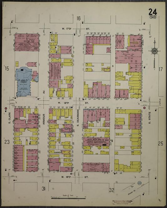 Sanborn Fire Insurance Map from Chicago, Cook County, Illinois (1913), Sheet #0024 Vol 3