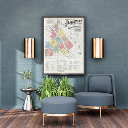 Sanborn Fire Insurance Map from Janesville, Rock County, Wisconsin (1895), Sheet #0001