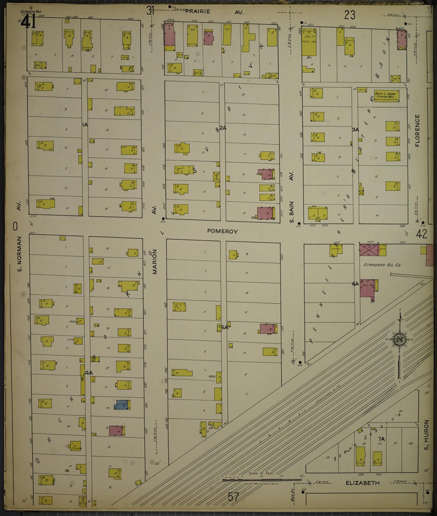 Sanborn Fire Insurance Map from Kenosha, Kenosha County, Wisconsin. (1918), Sheet 45