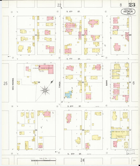 Sanborn Fire Insurance Map from Keokuk, Lee County, Iowa (1900), Sheet #0023
