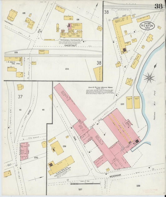 Sanborn Fire Insurance Map from Newton, Middlesex County, Massachusetts (1903), Sheet #0038
