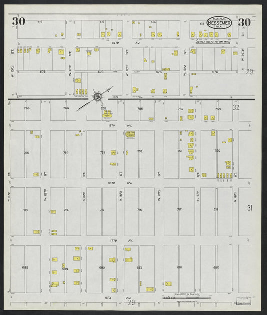 Sanborn Fire Insurance Map from Bessemer, Jefferson County, Alabama (1924), Sheet #0030