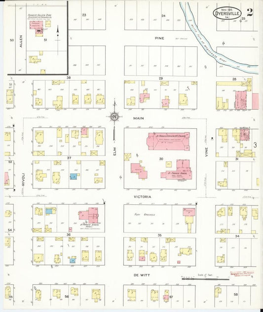 Dyersville, Iowa 1915 – Map View #2