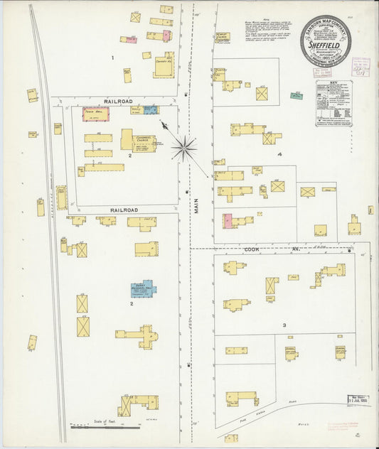Sanborn Fire Insurance Map from Sheffield, Berkshire County, Massachusetts (1905), Sheet #0001 - Historic Sanborn Fire Insurance Map Print, vintage old map wall art, antique decor, genealogy gift, Massachusetts Massachusetts map