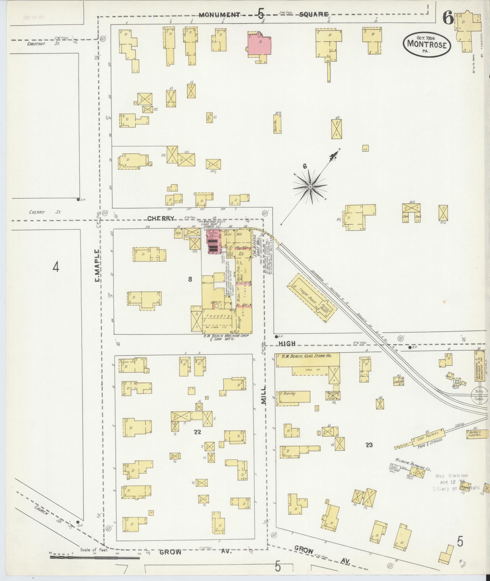 Sanborn Fire Insurance Map from Montrose, Susquehanna County ...