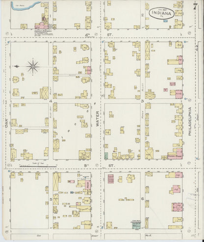 Sanborn Fire Insurance Map from Indiana, Indiana County, Pennsylvania (1887), Sheet #0007 - Complete Map Set gallery image, historic Sanborn map, vintage wall art, Sanborn Fire Insurance Map from Indiana Indiana