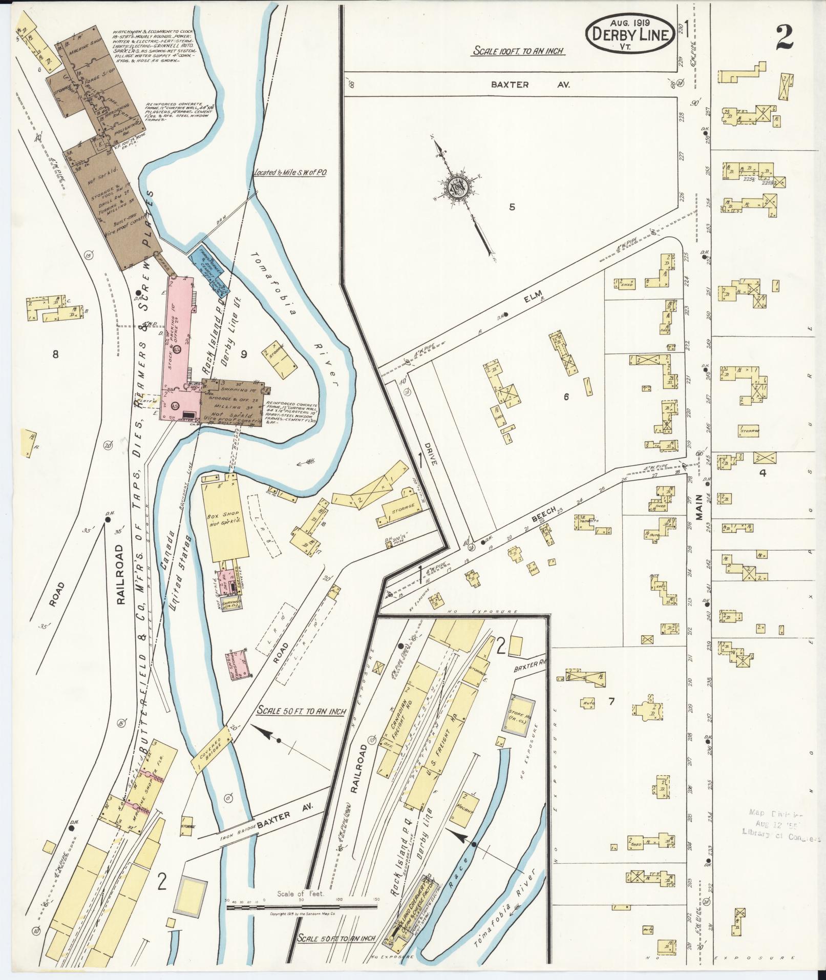 Sanborn Fire Insurance Map from Derby Line, Orleans County, Vermont ...