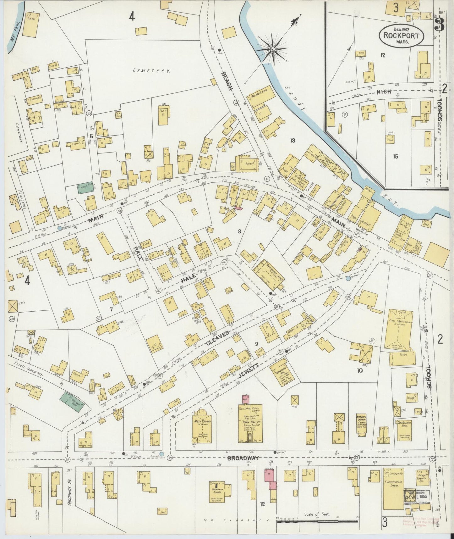 Sanborn Fire Insurance Map from Rockport, Essex County, Massachusetts (1902), Sheet #0003 - Complete Map Set gallery image, historic Sanborn map, vintage wall art, Massachusetts Massachusetts