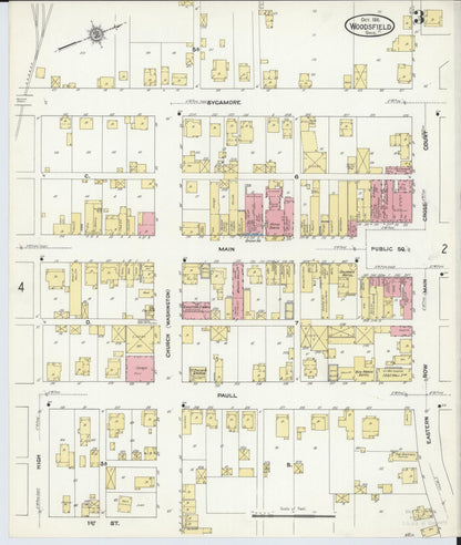 Sanborn Fire Insurance Map from Woodsfield, Monroe County, Ohio (1911), Sheet #0003 - Complete Map Set gallery image, historic Sanborn map, vintage wall art, Ohio Ohio