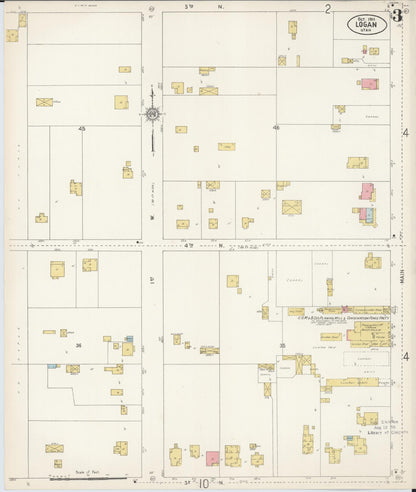 Sanborn Fire Insurance Map from Logan, Cache County, Utah (1911), Sheet #0003 - Complete Map Set gallery image, historic Sanborn map, vintage wall art, Utah Utah
