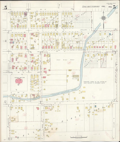 Sanborn Fire Insurance Map from Loveland, Larimer County, Colorado (1946), Sheet #0005 - Complete Map Set gallery image, historic Sanborn map, vintage wall art, Colorado Colorado