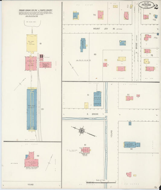 Sanborn Fire Insurance Map from Morgan, Morgan County, Utah (1916), Sheet #0002 - Historic Sanborn Fire Insurance Map Print, vintage old map wall art, antique decor, genealogy gift, Utah Utah map
