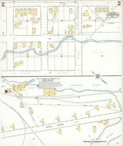 Sanborn Fire Insurance Map from Cosmopolis, Grays Harbor County, Washington (1926), Sheet #0002 - Complete Map Set gallery image, historic Sanborn map, vintage wall art, Washington Washington
