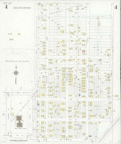 Sanborn Fire Insurance Map from Dewey, Washington County, Oklahoma (1935), Sheet #0004 - Complete Map Set gallery image, historic Sanborn map, vintage wall art, Oklahoma Oklahoma