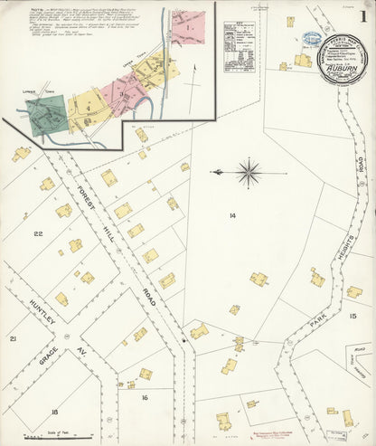 Sanborn Fire Insurance Map from Auburn, Placer County, California (1894), Sheet #0001 - Historic Sanborn Fire Insurance Map Print, vintage old map wall art, antique decor, genealogy gift, California California map