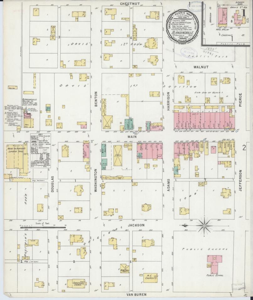 Sanborn Fire Insurance Map from Blandinsville, Mcdonough County, Illinois. (1898) – Map View