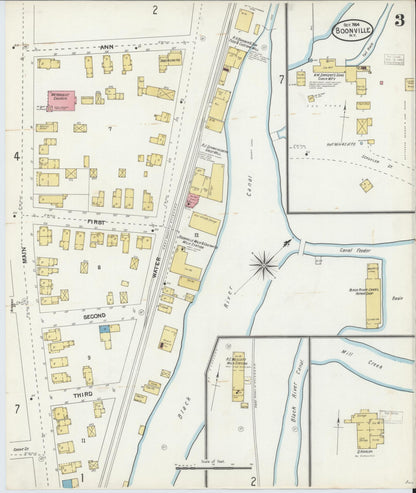 Sanborn Fire Insurance Map from Boonville, Oneida County, New York (1904), Sheet #0003 - Complete Map Set gallery image, historic Sanborn map, vintage wall art, New York New York