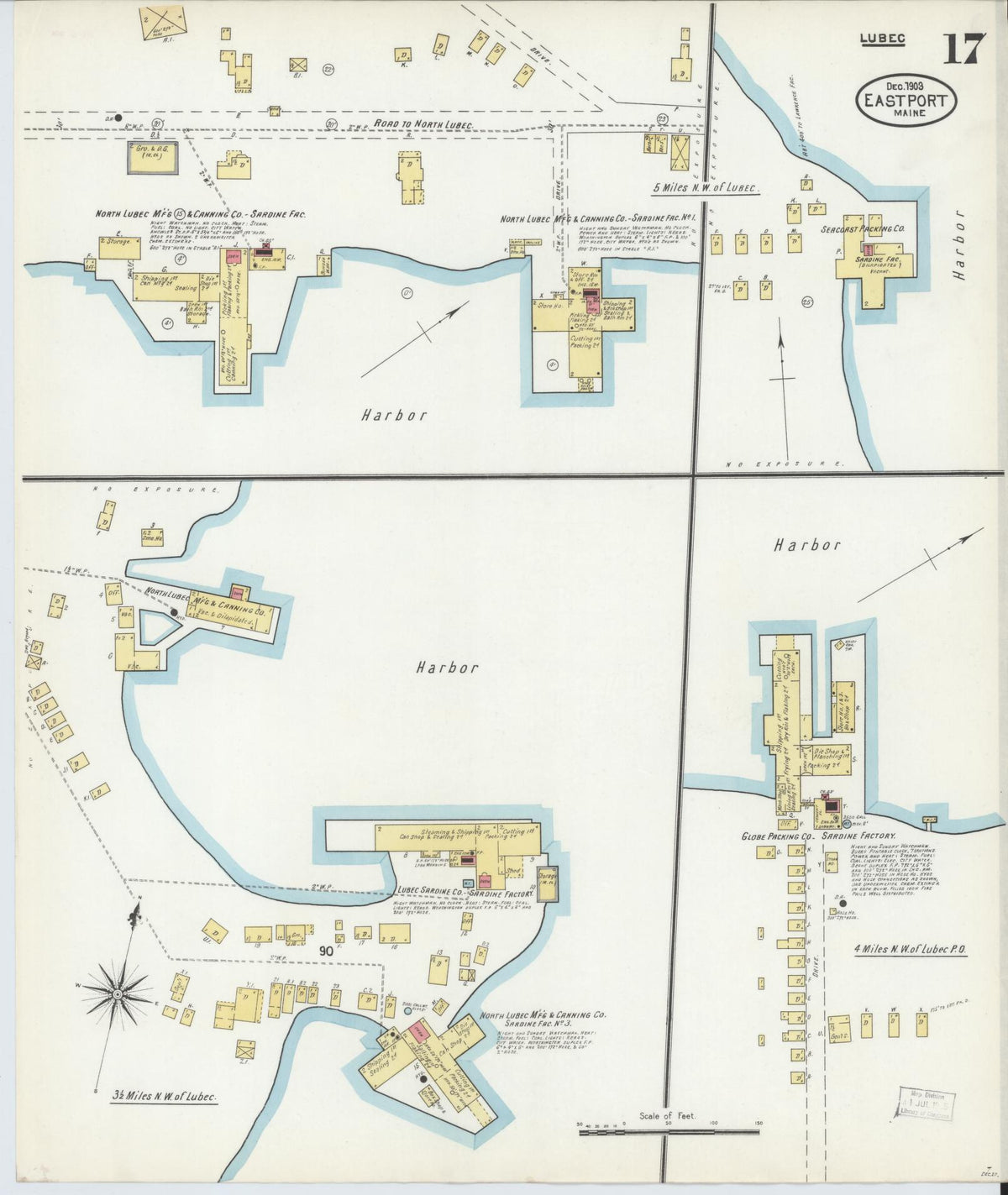 Sanborn Fire Insurance Map from Eastport, Washington County, Maine (1903), Sheet #0017 - Complete Map Set gallery image, historic Sanborn map, vintage wall art, Maine Maine