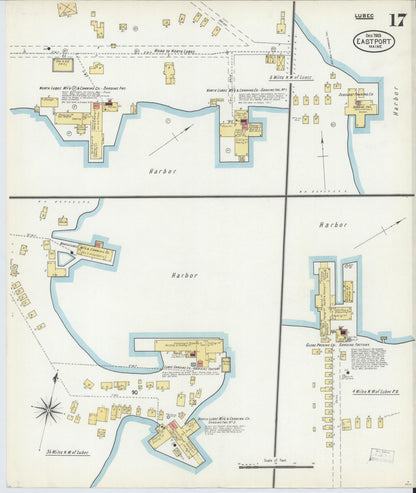 Sanborn Fire Insurance Map from Eastport, Washington County, Maine (1903), Sheet #0017 - Complete Map Set gallery image, historic Sanborn map, vintage wall art, Maine Maine