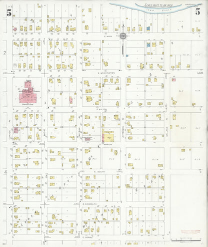 Sanborn Fire Insurance Map from Marengo, Iowa County, Iowa (1933), Sheet #0005 - Historic Sanborn Fire Insurance Map Print