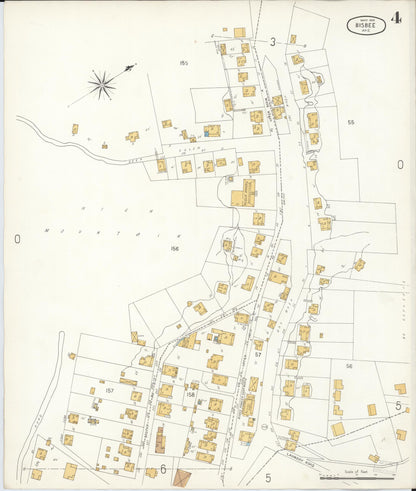 Sanborn Fire Insurance Map from Bisbee, Cochise County, Arizona (1906), Sheet #0004 - Complete Map Set gallery image, historic Sanborn map, vintage wall art, Arizona Arizona