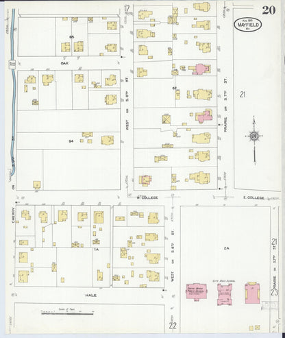 Sanborn Fire Insurance Map from Mayfield, Graves County, Kentucky (1910), Sheet #0020 - Complete Map Set gallery image, historic Sanborn map, vintage wall art, Kentucky Kentucky