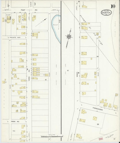 Sanborn Fire Insurance Map from Duryea, Luzerne County, Pennsylvania (1914), Sheet #0010 - Complete Map Set gallery image, historic Sanborn map, vintage wall art, Pennsylvania Pennsylvania