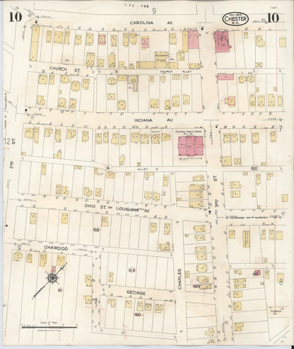 Sanborn Fire Insurance Map from Chester, Hancock County, West Virginia (1942), Sheet #0010 - Complete Map Set gallery image, historic Sanborn map, vintage wall art, West Virginia West Virginia