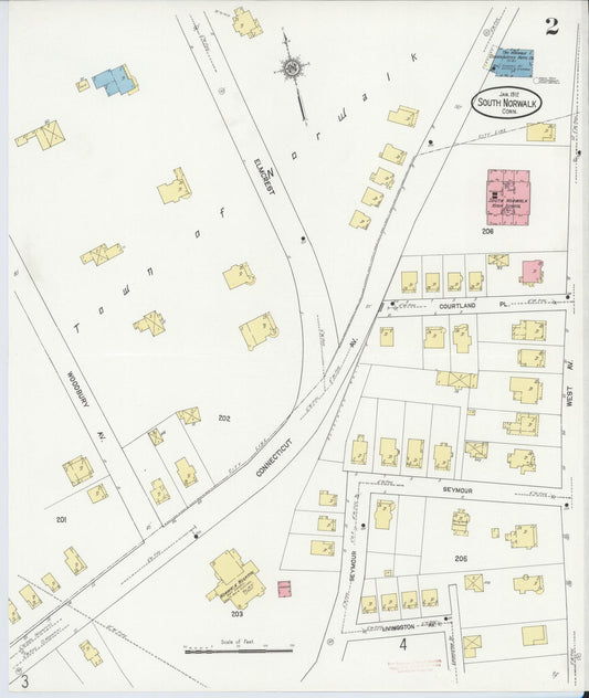 Sanborn Fire Insurance Map from South Norwalk, Fairfield County, Connecticut (1912), Sheet #0002 - Complete Map Set gallery image, historic Sanborn map, vintage wall art, Connecticut Connecticut