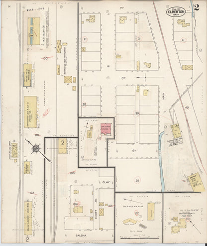 Sanborn Fire Insurance Map from Elberton, Whitman County, Washington (1929), Sheet #0002 - Complete Map Set gallery image, historic Sanborn map, vintage wall art, Washington Washington