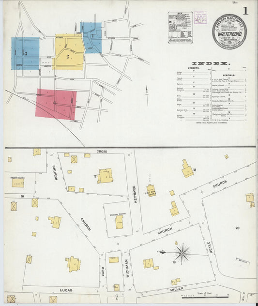 Sanborn Fire Insurance Map from Walterboro, Colleton County, South Carolina. (1905) – Historic Sanborn Fire Insurance Map Print