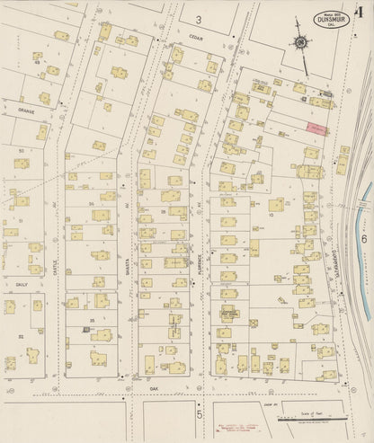 Sanborn Fire Insurance Map from Dunsmuir, Siskiyou County, California (1920), Sheet #0004 - Complete Map Set gallery image, historic Sanborn map, vintage wall art, California California