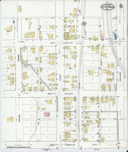 Sanborn Fire Insurance Map from Catlettsburg, Boyd County, Kentucky (1920), Sheet #0006 - Complete Map Set gallery image, historic Sanborn map, vintage wall art, Kentucky Kentucky
