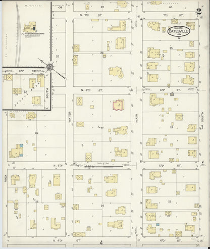 Sanborn Fire Insurance Map from Batesville, Independence County, Arkansas (1914), Sheet #0002 - Complete Map Set gallery image, historic Sanborn map, vintage wall art, Arkansas Arkansas