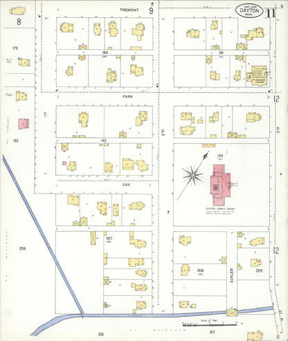 Sanborn Fire Insurance Map from Dayton, Columbia County, Washington (1909), Sheet #0011 - Complete Map Set gallery image, historic Sanborn map, vintage wall art, Washington Washington