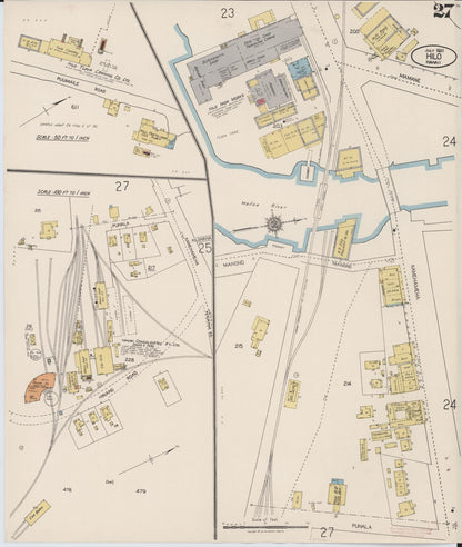 Sanborn Fire Insurance Map from Hilo, Hawaii County, Hawaii (1921), Sheet #0027 - Historic Sanborn Fire Insurance Map Print