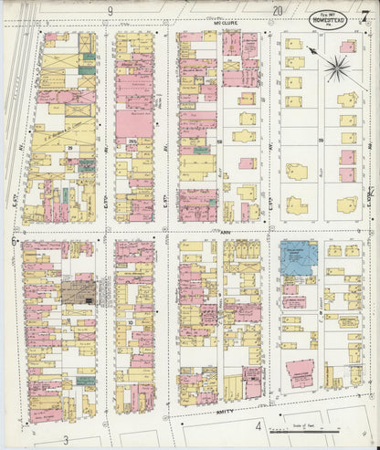 Sanborn Fire Insurance Map from Homestead, Allegheny County, Pennsylvania (1907), Sheet #0007 - Complete Map Set gallery image, historic Sanborn map, vintage wall art, Pennsylvania Pennsylvania