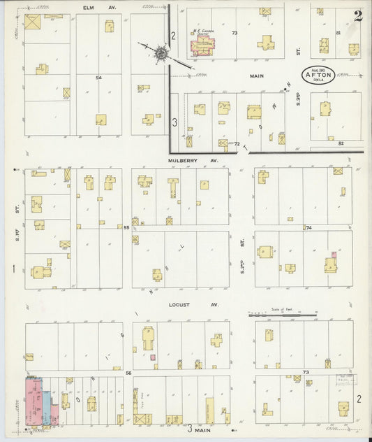 Sanborn Fire Insurance Map from Afton, Ottawa County, Oklahoma (1910), Sheet #0002 - Historic Sanborn Fire Insurance Map Print, vintage old map wall art, antique decor, genealogy gift, Oklahoma Oklahoma map