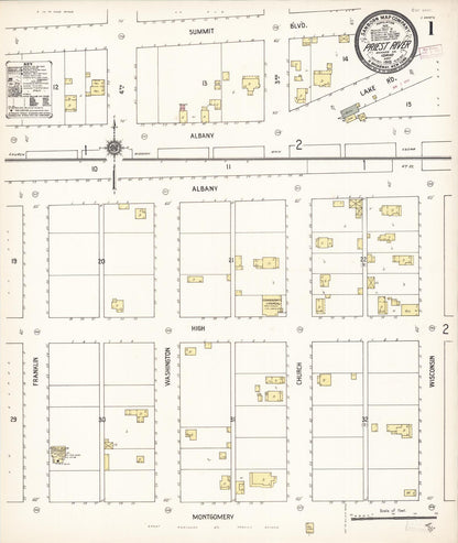 Sanborn Fire Insurance Map from Priest River, Bonner County, Idaho (1910), Sheet #0001 - Complete Map Set gallery image, historic Sanborn map, vintage wall art, Idaho Idaho