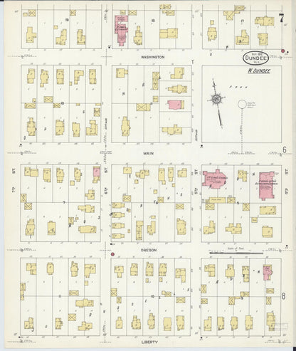 Sanborn Fire Insurance Map from Dundee, Kane County, Illinois (1912), Sheet #0007 - Complete Map Set gallery image, historic Sanborn map, vintage wall art, Illinois Illinois