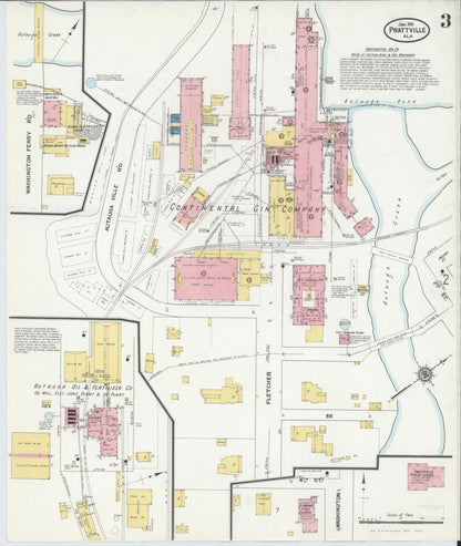 Sanborn Fire Insurance Map from Prattville, Autauga County, Alabama (1911), Sheet #0003 - Complete Map Set gallery image, historic Sanborn map, vintage wall art, Alabama Alabama