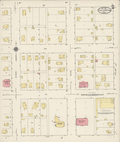 Sanborn Fire Insurance Map from Fullerton, Nance County, Nebraska (1922), Sheet #0002 - Complete Map Set gallery image, historic Sanborn map, vintage wall art, Nebraska Nebraska