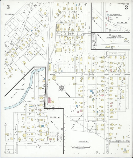 Sanborn Fire Insurance Map from Centerburg, Knox County, Ohio (1949), Sheet #0003 - Historic Sanborn Fire Insurance Map Print, vintage old map wall art, antique decor, genealogy gift, Ohio Ohio map