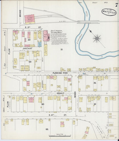 Sanborn Fire Insurance Map from Maysville, Mason County, Kentucky (1890), Sheet #0007 - Complete Map Set gallery image, historic Sanborn map, vintage wall art, Kentucky Kentucky