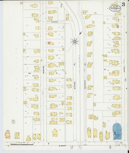 Sanborn Fire Insurance Map from Norwalk, Huron County, Ohio (1906), Sheet #0003 - Complete Map Set gallery image, historic Sanborn map, vintage wall art, Ohio Ohio
