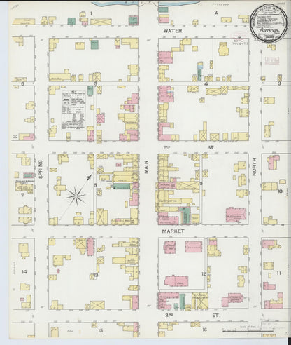 Sanborn Fire Insurance Map from Batavia, Clermont County, Ohio (1892), Sheet #0001 - Historic Sanborn Fire Insurance Map Print, vintage old map wall art, antique decor, genealogy gift, Ohio Ohio map