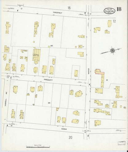 Sanborn Fire Insurance Map from Clinton, Worcester County, Massachusetts (1911), Sheet #0018 - Complete Map Set gallery image, historic Sanborn map, vintage wall art, Massachusetts Massachusetts