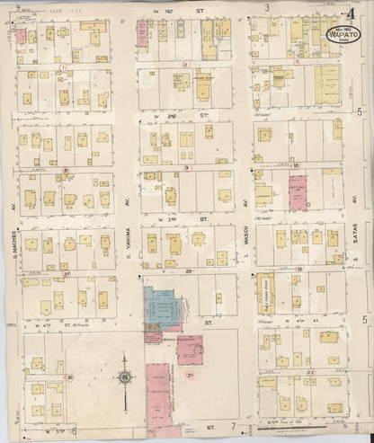 Sanborn Fire Insurance Map from Wapato, Yakima County, Washington (1941), Sheet #0004 - Complete Map Set gallery image, historic Sanborn map, vintage wall art, Washington Washington