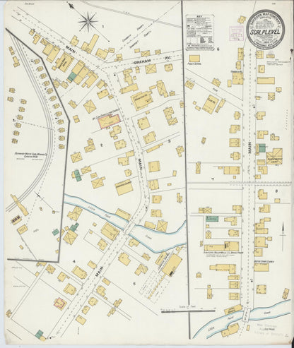 Sanborn Fire Insurance Map from Scalp Level, Somerset And Cambria County, Pennsylvania (1904), Sheet #0001 - Historic Sanborn Fire Insurance Map Print, vintage old map wall art, antique decor, genealogy gift, Pennsylvania Pennsylvania map